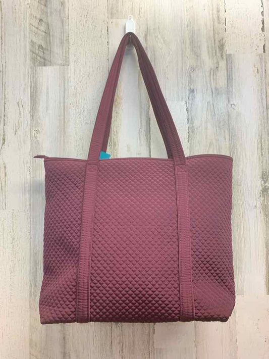 PRE-OWNED VERA BRADLEY WINE Purse/WINE COLORED MULLED VERA BRADLEY TOTE PURSE. F