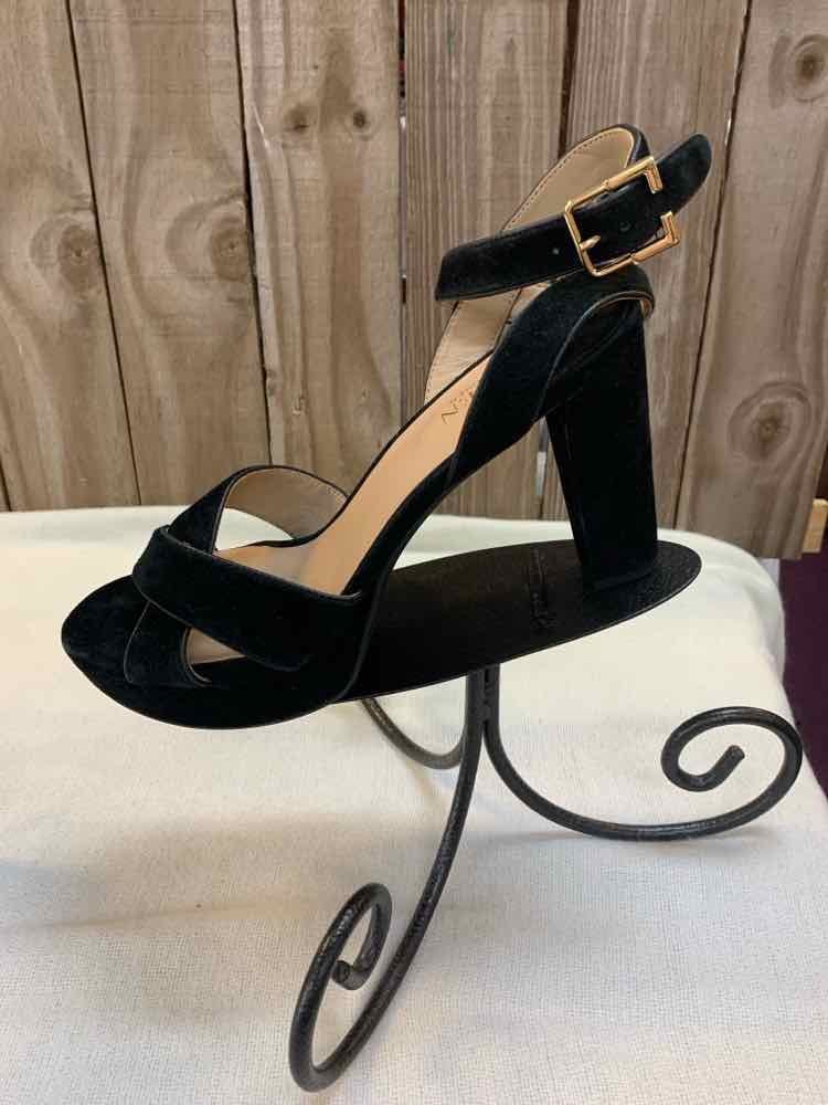 NWT LAUREN RALPH LAUREN SHOES 9.5 Black Suede LEATHER HEEL Shoes