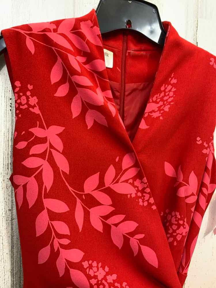 PRE-OWNED JONES NEW YORK Dresses and Skirts Size 12P RED/PINK TROPICAL Dress/RED