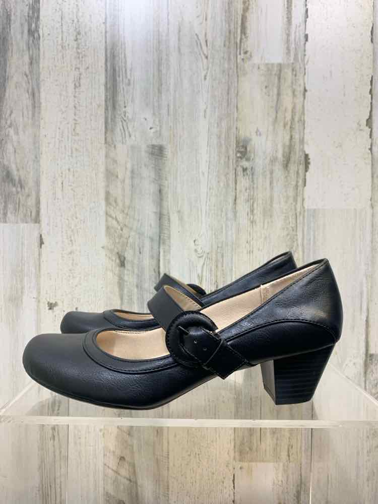 NWT LIFE STRIDE SHOES Shoe Size 9 Black LEATHER 9 Shoes/FLEX 2" HEEL