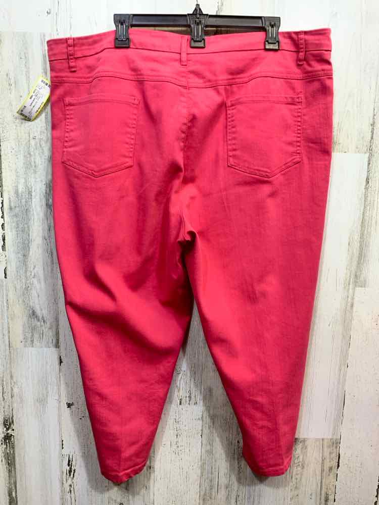 PRE-OWNED Size 18W N TOUCH BOTTOMS HOT PINK Solid CAPRI CAPRI/HOT PINK CAPRI PAN