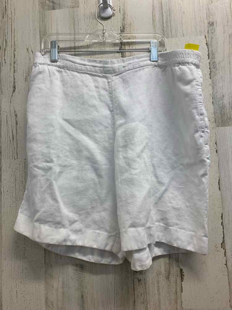 PRE-OWNED Size M J.JILL BOTTOMS White Linen Shorts