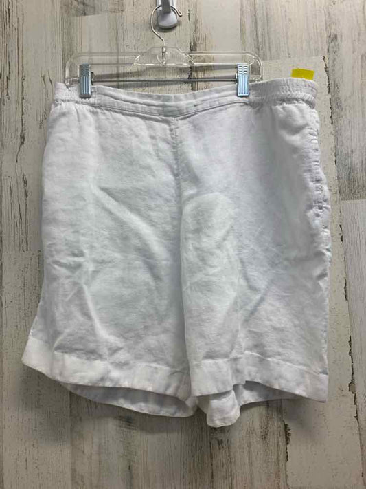 PRE-OWNED Size M J.JILL BOTTOMS White Linen Shorts