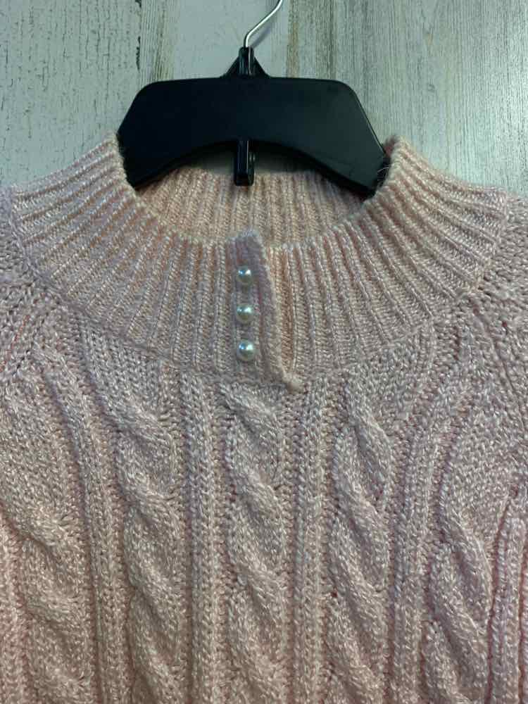 PRE-OWNED KAREN SCOTT Tops Size L PASTEL PINK LONG SLEEVES Sweater/KNITTED SWEAT