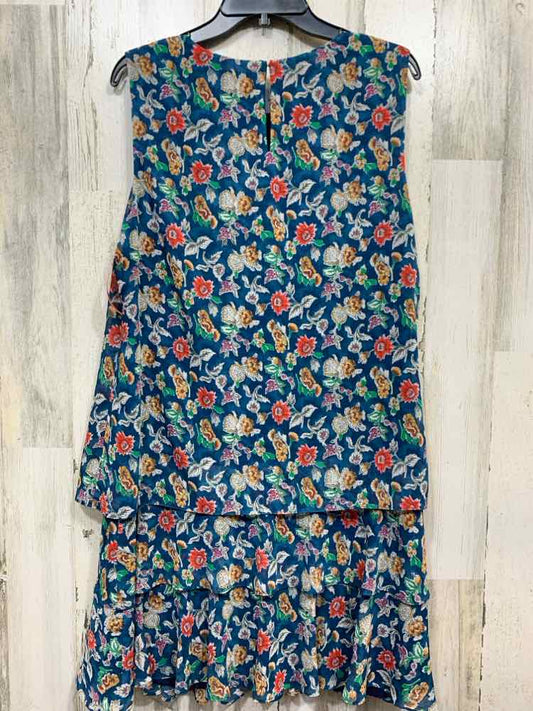 PRE-OWNED LAUREN RALPH LAUREN Dresses and Skirts Size 14 BLU/GRN/YLW/PRP Dress/S