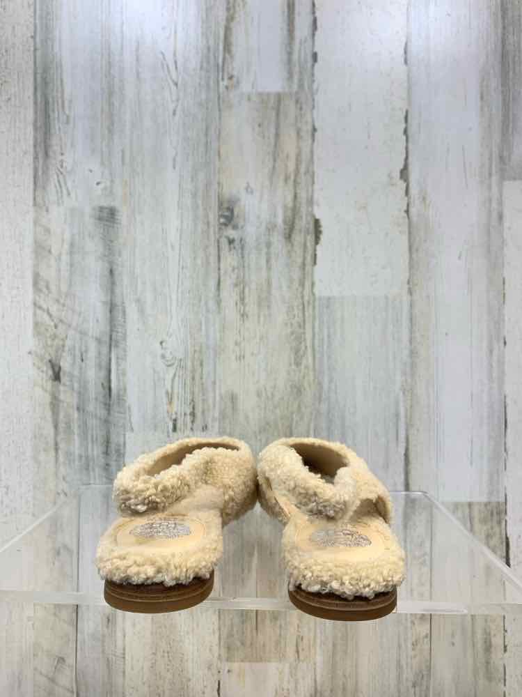 NWT VINCE CAMUTO SHOES Shoe Size 6 Tan Fleece SLING BACK SHOES/TAN FLEECE SLING