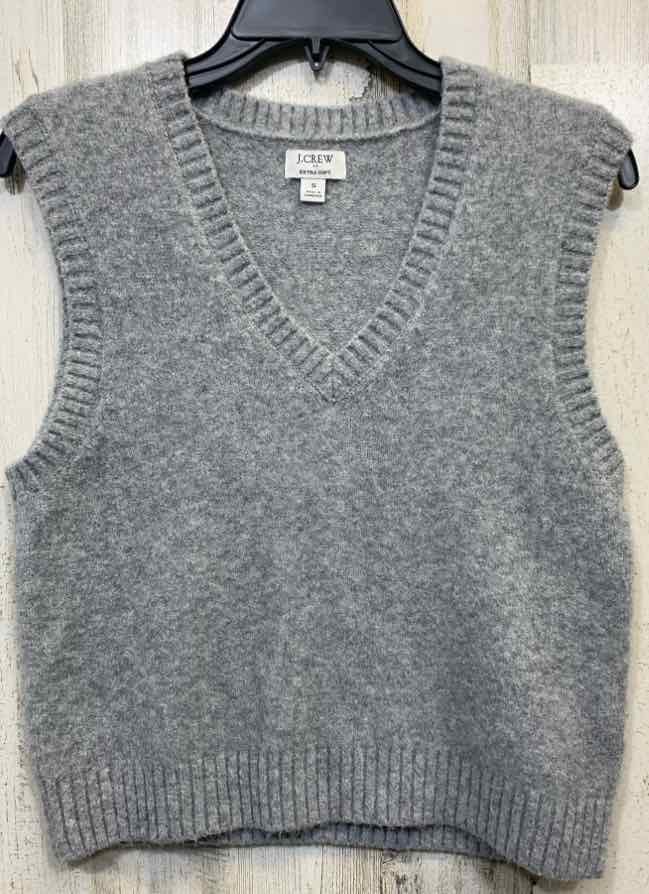 PRE-OWNED J CREW Tops Size S Gray SWEATER Solid VEST TOP