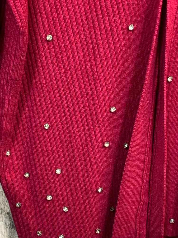 NWOT NINA PARKER Size 1X JACKETS / COATS Fuschia LONGSLEEVE Cardigan