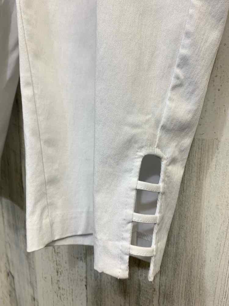 PRE-OWNED Size L 89TH&MADISON BOTTOMS White CAPRI