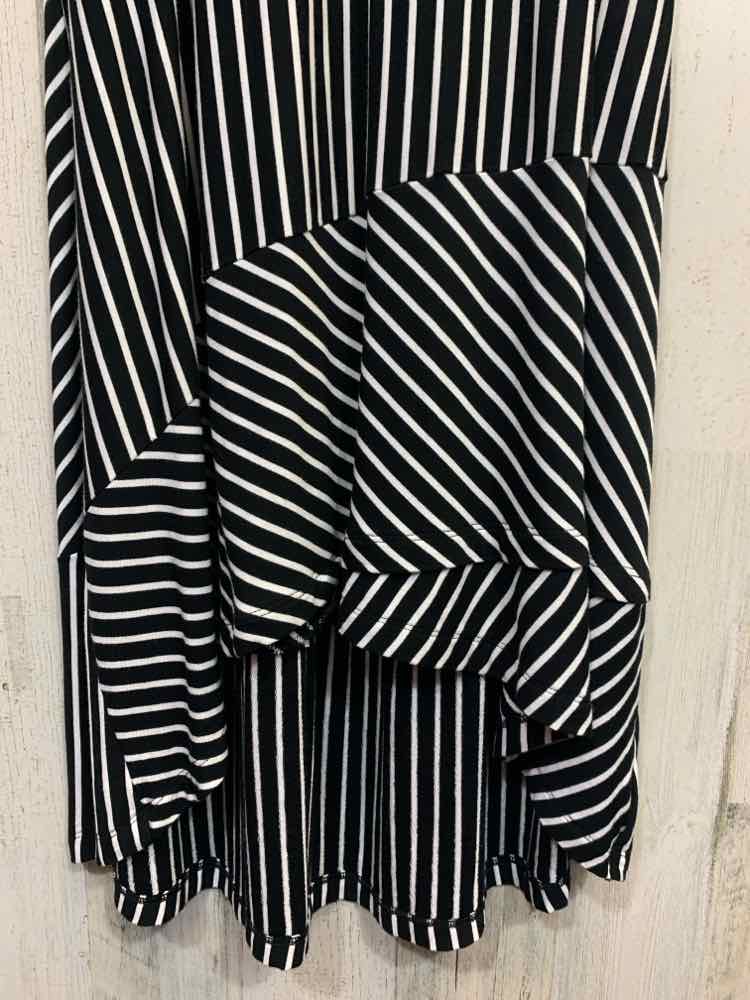 PRE-OWNED CABI Dresses and Skirts Size XL BLACK/WHITE VERTICAL STRIPES Dress/BLA