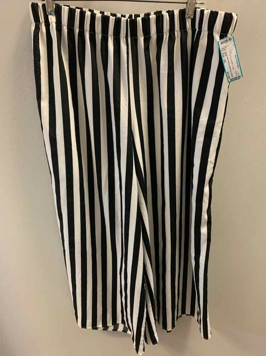 Size 2XL SHEIN PLUS SIZES BLK/WHT Stripe Pants