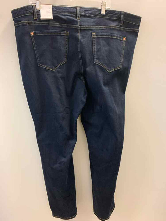 NWT Size 24W INC DENIM PLUS SIZES DARK BLUE Denim BOOT CUT Jeans