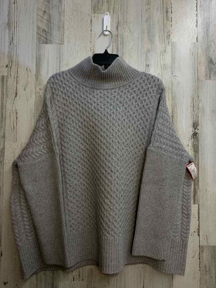 PRE-OWNED AYR Tops Size XL LIGHT GRAY LONG SLEEVES Sweater/SQUARE KNIT SWEATER