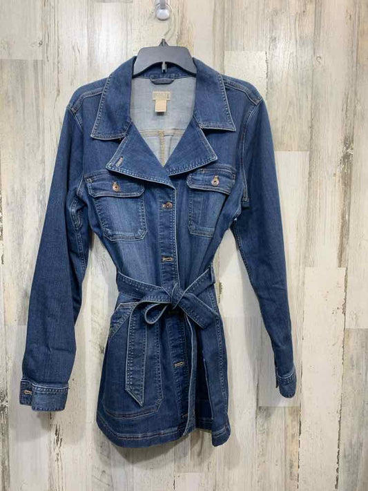 PRE-OWNED DULUTH TRADING CO. JACKETS / COATS Size L Denim Solid Jacket (Outdoor)