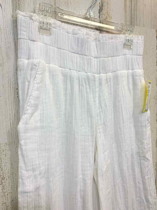 NWT Size XS ON THE 34TH BOTTOMS White Solid WIDE LEG Pants