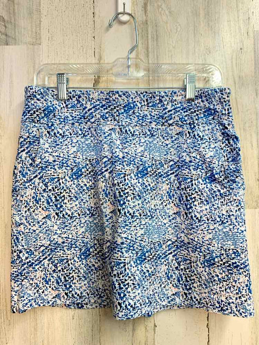 PRE-OWNED NEW DIRECTION Dresses and Skirts Size 10 BLU/WHITE PATTERN SKORT Skirt