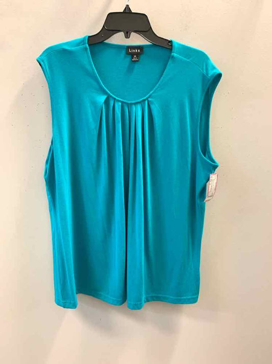 LINKS PLUS SIZES Size 2X Teal TOP