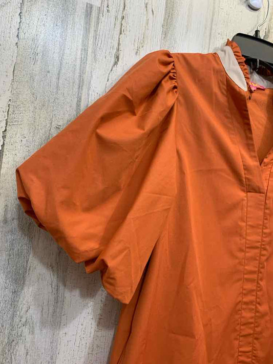 PRE-OWNED THML Dresses Size S Pumpkin PUFF SLEEVES V NECK Dress