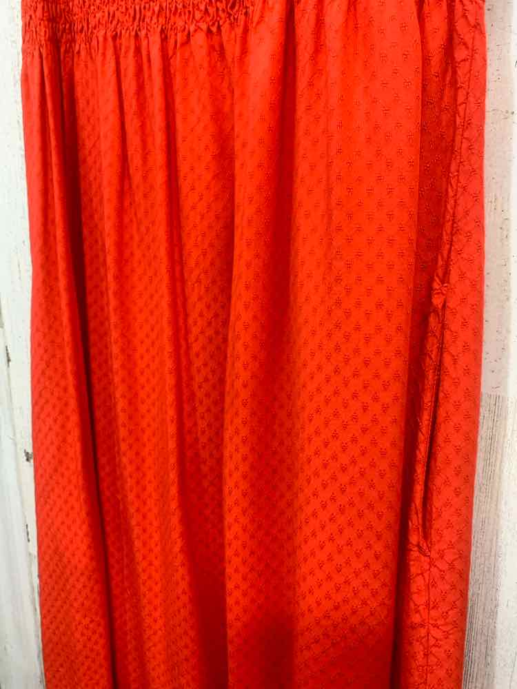 PRE-OWNED CROFT & BARROW Dresses and Skirts Size S RED ORANGE RIBBED MAXI Dress/