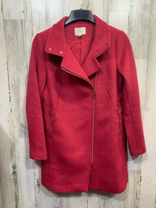 PRE-OWNED LOFT JACKETS / COATS Size S FUCHIA Coat/FUCHSIA WOOLY MOTO COAT