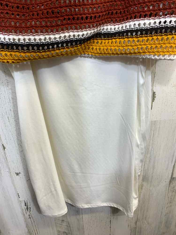 PRE-OWNED NINE WEST Dresses and Skirts Size L BROWN/MUSTARD/WHITE/BLACK Dress/CR