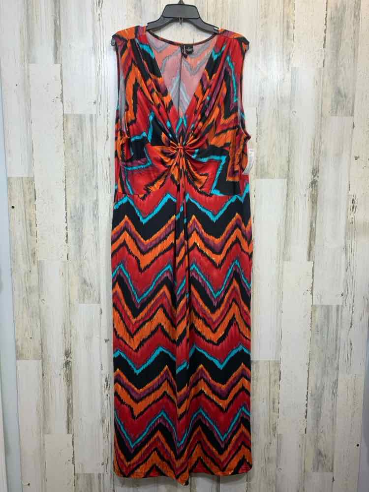 PRE-OWNED NEW DIRECTIONS Dresses and Skirts Size 3X ZIG ZAG MAXI Dress/ZIG-ZAG M