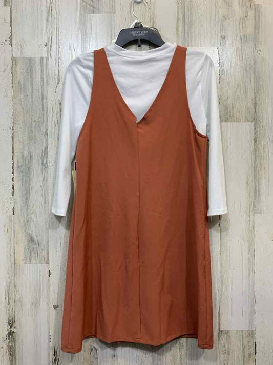 NWT BEBOP Dresses and Skirts Size M WHT/BRICK 2PC 2 PC Dress