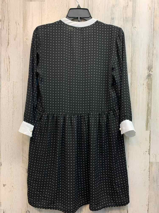 ZARA Dresses and Skirts Size S BLACK/WHITE DOTS LONG SLEEVES Dress