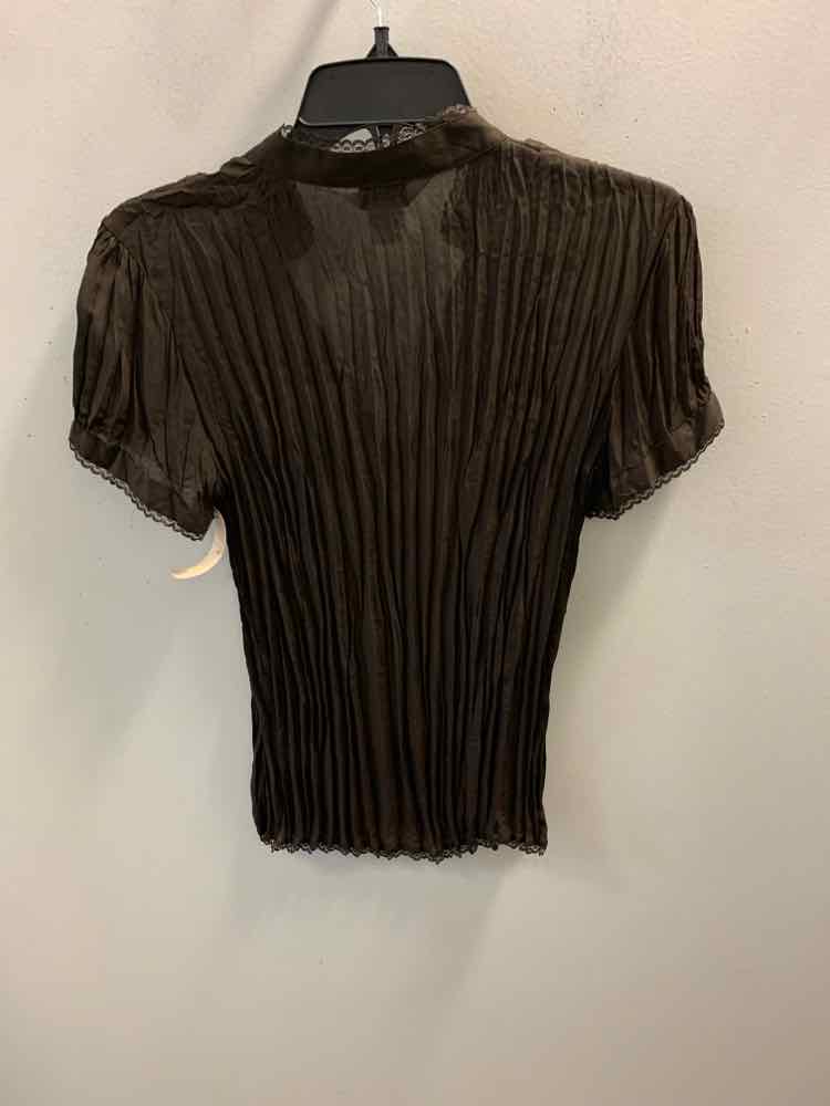 ALLISON TAYLOR Tops Size M Brown SHORT SLEEVES TOP