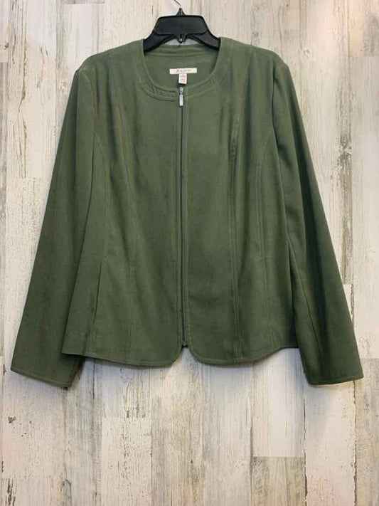 PRE-OWNED M COLLECTION Dresses and Skirts Size 16 Olive Solid 2PC Skirt/2 PIECE