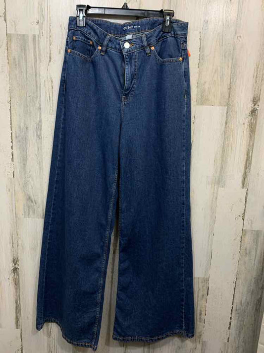 NWT Size 6 ON 34TH BOTTOMS Blue Denim WIDE LEG Jeans