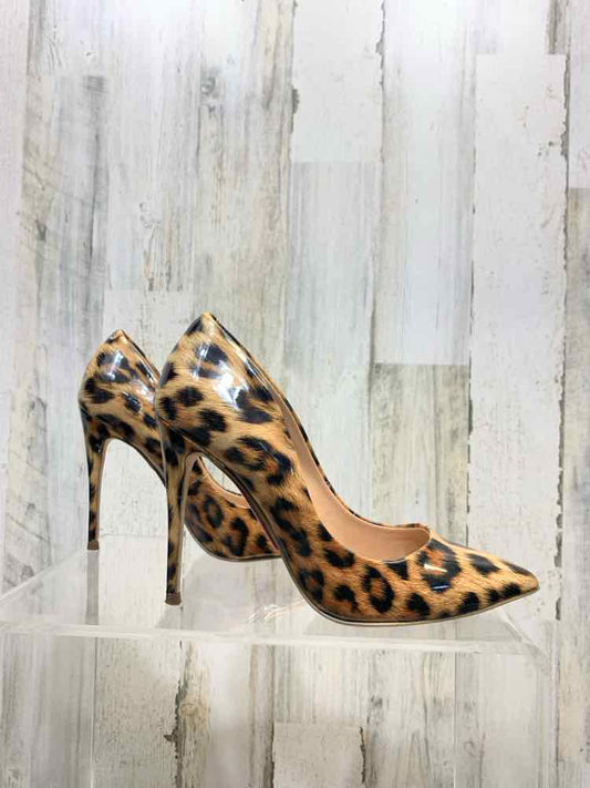 PRE-OWNED STEVE MADDEN SHOES Shoe Size 7 BROWN/BLACK CHEETAH Stiletto/CHEETAH PO