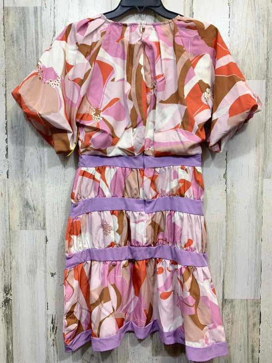 PRE-OWNED Dresses and Skirts Size S LAVENDER/PUMPKIN/TAN/WHITE ABSTRACT Dress/AB