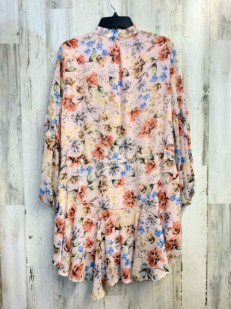 VICI Dresses and Skirts Size L BLUSH/PINK/BLU/CRM Floral LONG SLEEVES Dress