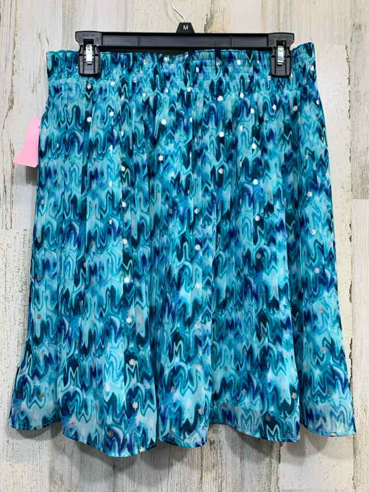 PRE-OWNED WHITE HOUSE/BLACK MARKET Dresses and Skirts AQUA/NAVY/SILVER MIDI Midi
