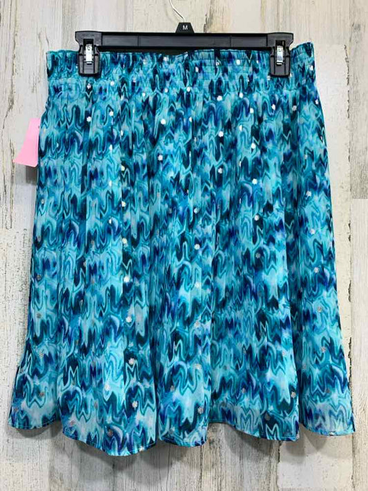 PRE-OWNED WHITE HOUSE/BLACK MARKET Dresses and Skirts AQUA/NAVY/SILVER MIDI Midi