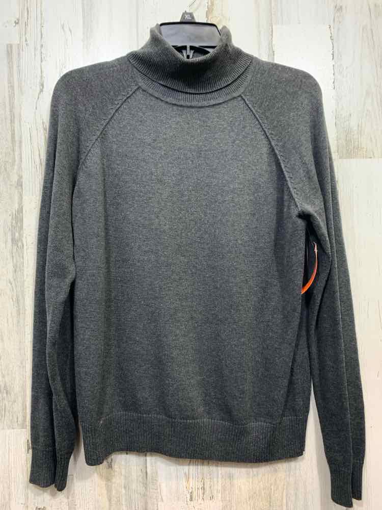PRE-OWNED JEANNE PIERRE Tops Size M DARK GRAY Solid LONGSLEEVE Turtleneck