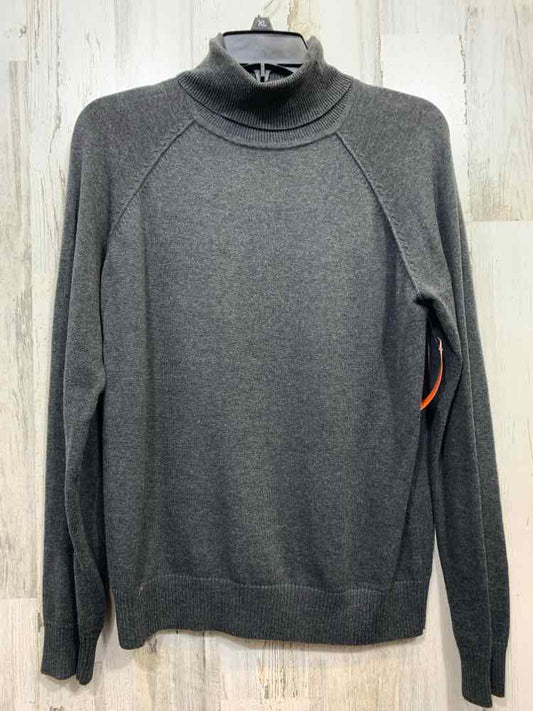 PRE-OWNED JEANNE PIERRE Tops Size M DARK GRAY Solid LONGSLEEVE Turtleneck