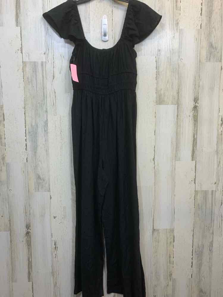 NWT Size 1X AND NOW THIS PLUS SIZES Black SWISS DOT SLEEVELESS/RUFFLE STR JUMPER