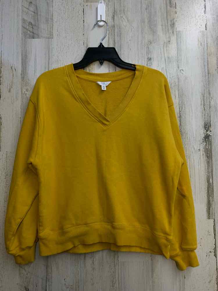 PRE-OWNED TIME AND TRU Tops Size S Yellow LONG SLEEVES Sweater/V-NECK PULL OVER