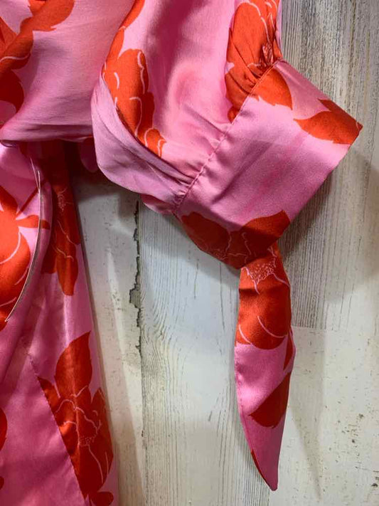 NWT JESSICA SIMPSON PLUS SIZES Size 2X PINK/RED TROPICAL 3/4 SLEEVE Blouse/TROPI
