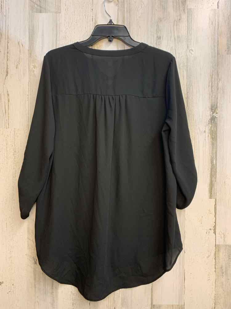 DECREE Tops Size XL Black SHEER 3/4 LENGTH TOP