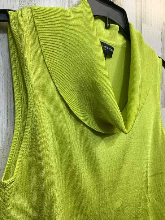 PRE-OWNED JONES NEW YORK Size XL Tops Lime Green SLEEVELESS COWL NECK Blouse