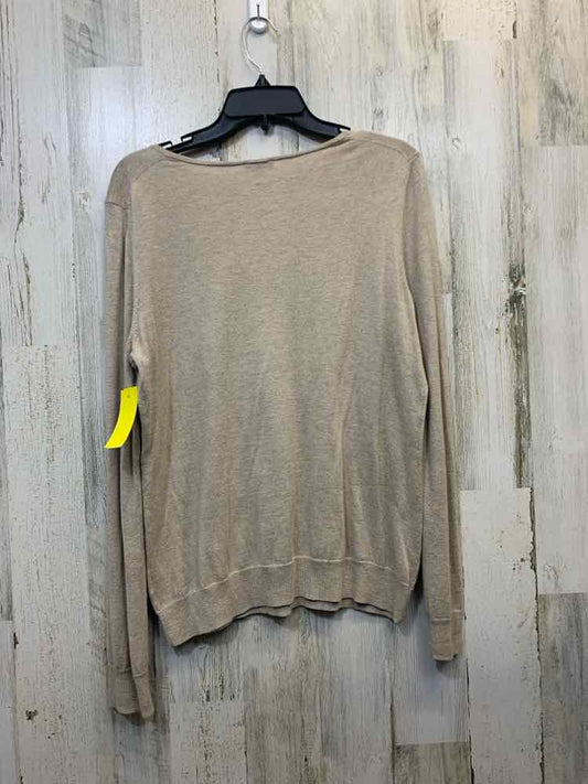PRE-OWNED TALBOTS Tops Size L Tan Solid LONG SLEEVES TOP/TAN LONG SLEEVE SWEATER