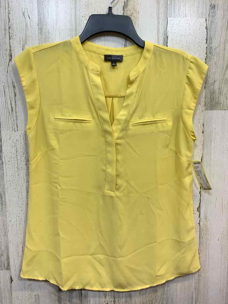 PRE-OWNED THE LIMITED Tops Size S Yellow CAP SLEEVE Blouse