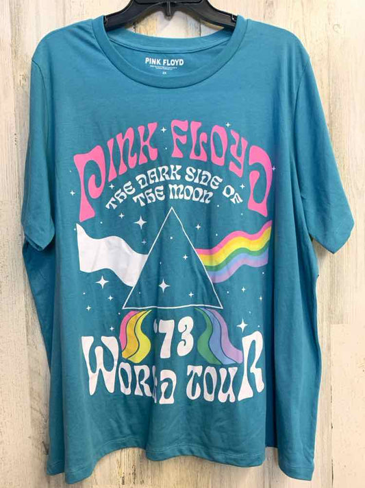 NWT PINK FLOYD PLUS SIZES Size 2X Blue SHORT SLEEVES TOP