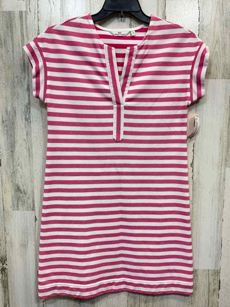 PRE-OWNED VINEYARD CREW Dresses and Skirts Size XS PINK/WHITE STRIPES Dress/PINK