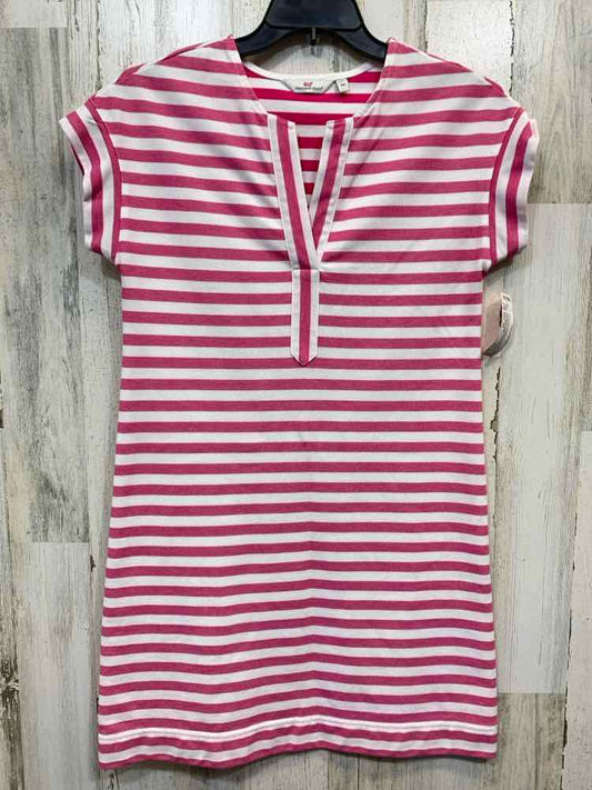 PRE-OWNED VINEYARD CREW Dresses and Skirts Size XS PINK/WHITE STRIPES Dress/PINK