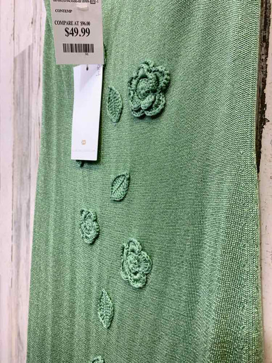 PRE-OWNED CAROLINE CONSTAS Dresses and Skirts Size S Green LEAVES MAXI Dress/MET