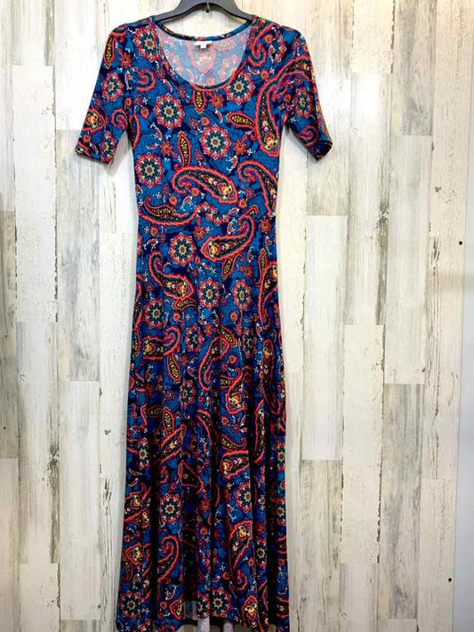 PRE-OWNED LULA ROE Dresses and Skirts Size M BLACK/TEAL/PURPLE/YELLOW/RED Dress/